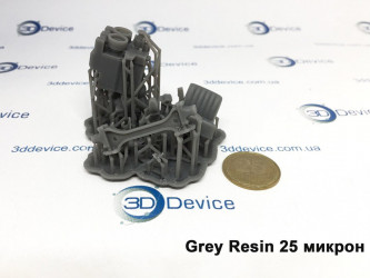 SLA 3D printed complex, small component/kit from Grey Resin (25 microns). Ultra-high-detail prototyping service by 3DDevice: 3ddevice.com.ua.