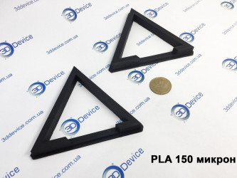3DDevice triangular functional parts 3D-printed in PLA at 150 micron resolution.