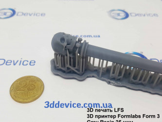 3DDevice printed skull brush from Formlabs Form 3, Grey Resin.