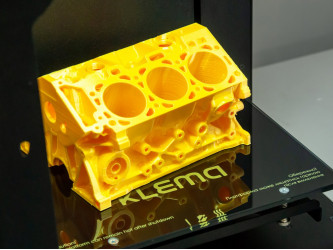 3DDevice FDM printed engine block on KLEMA 180 3D printer.