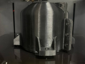 KLEMA 3D printer making a part from PETG filament