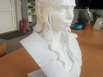 3D modeling and 3D printing with post-processing. Sculpture, Daenerys Targaryen from Game of Thrones