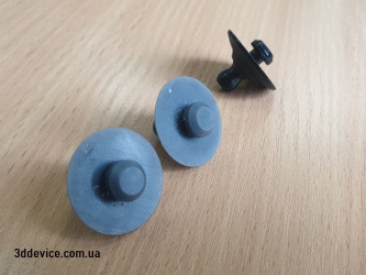 3D printed clips, SLA prototypes from Formlabs Tough 2000 resin