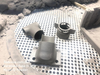 SLS 3D-printed drone parts, made with a Formlabs Fuse 1+ 30W