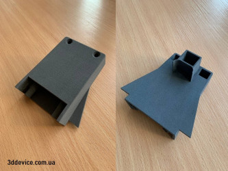 Industrial SLS 3D-printed prototypes from a Formlabs Fuse 1, manufactured by 3DDevice.