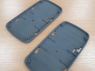 SLS 3D printed housing prototype by 3DDevice for an electronic device.