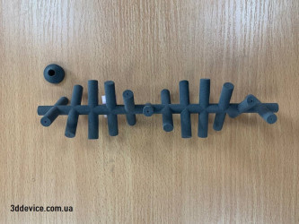 3D printed SLS support structure by 3DDevice for complex part production.