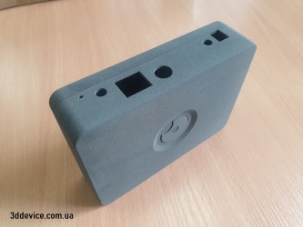 SLS 3D printed housing for electronics by 3DDevice for a functional prototype.
