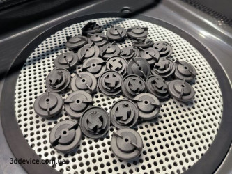 Mass SLS 3D printing of Nylon 12 with polishing