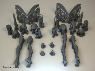 3D printing a doll on a Formlabs Form 4L 3D printer