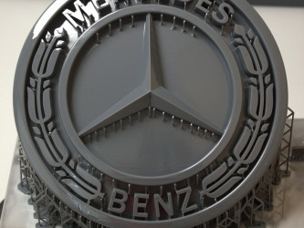 Mercedes logo, 3D printed with Formlabs Tough 2000 Resin, 25 microns