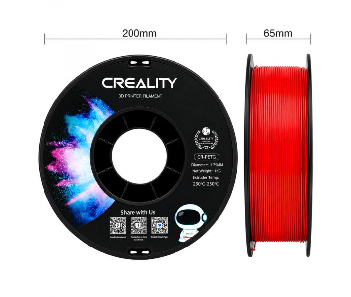 PETG filament Creality 1.75 mm 1 kg Red