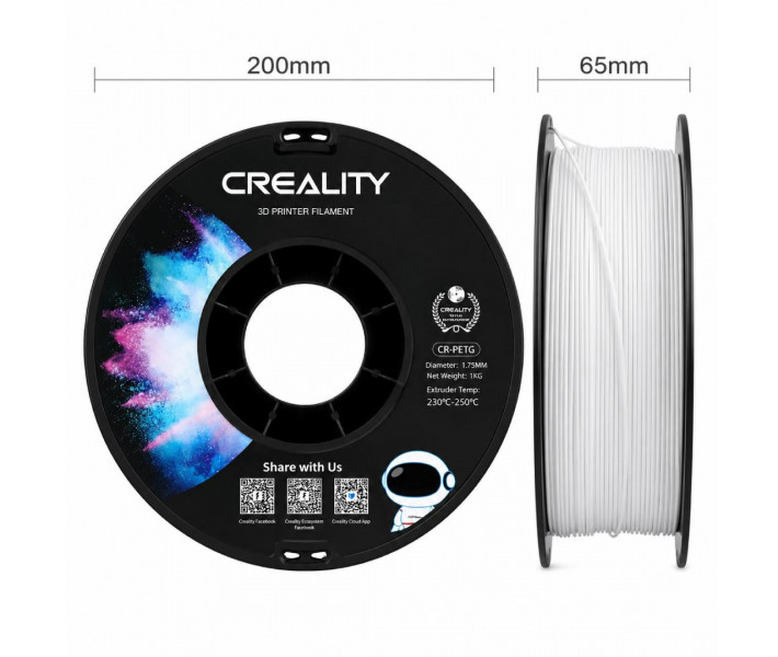 PETG filament Creality 1.75 mm 1 kg White