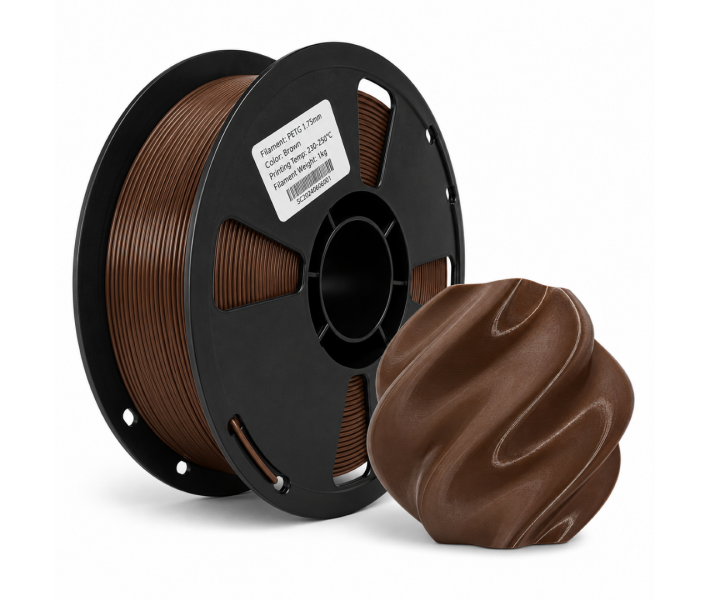 PETG пластик Farm 3D 1 кг 1.75 мм Коричневий