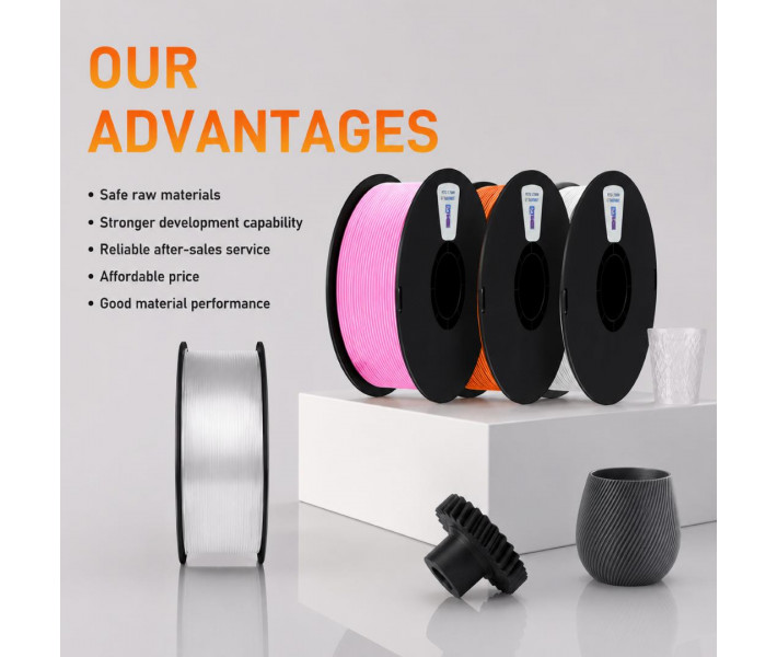 PETG пластик Farm 3D 1 кг 1.75 мм Сірий