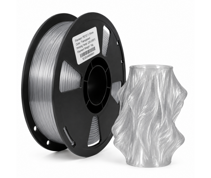 PETG пластик Farm 3D 1 кг 1.75 мм Прозорий