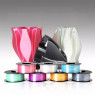 PLA Silk Bi-Color пластик Klema 1 кг 1,75 мм Черный+Красный