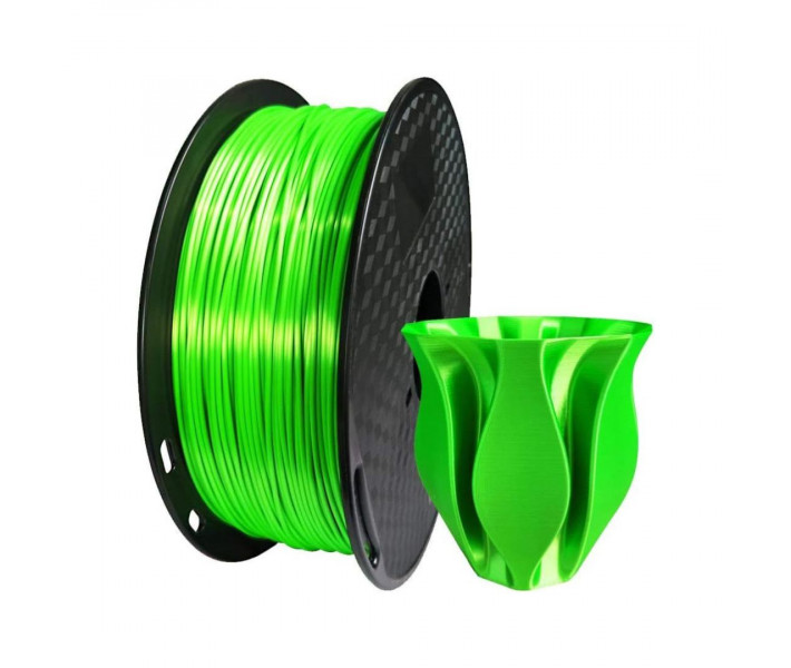 PLA SILK пластик Klema 1 Кг 1,75 мм Зеленый