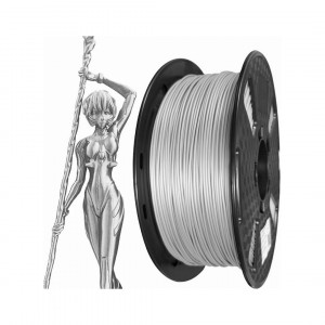 PLA SILK пластик Klema 1 Кг 1,75 мм Срібний