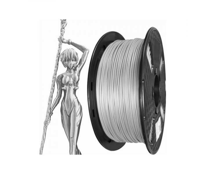 PLA SILK пластик Klema 1 Кг 1,75 мм Серебряный