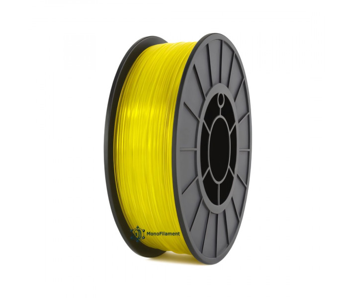 TPU пластик 90A MonoFilament 1.75 мм 0.75 кг Жовтий напівпрозорий