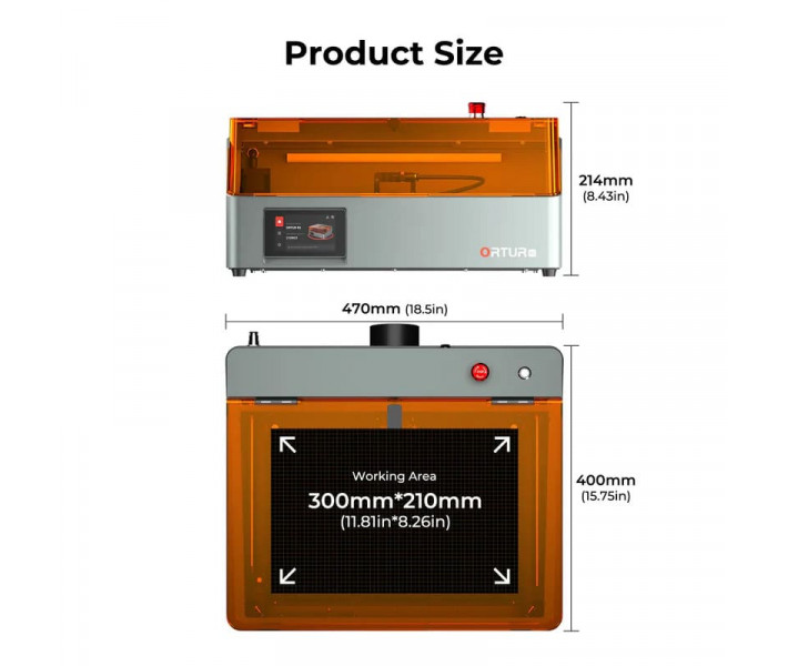 ORTUR R2 Smart Laser Engraver dual 20Вт IR1.6вт