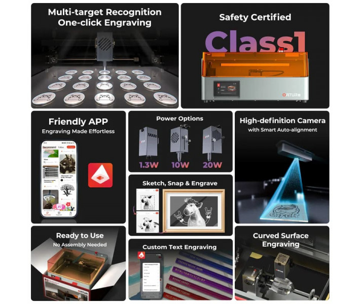 ORTUR R2 Smart Laser Engraver dual 20Вт IR1.6вт