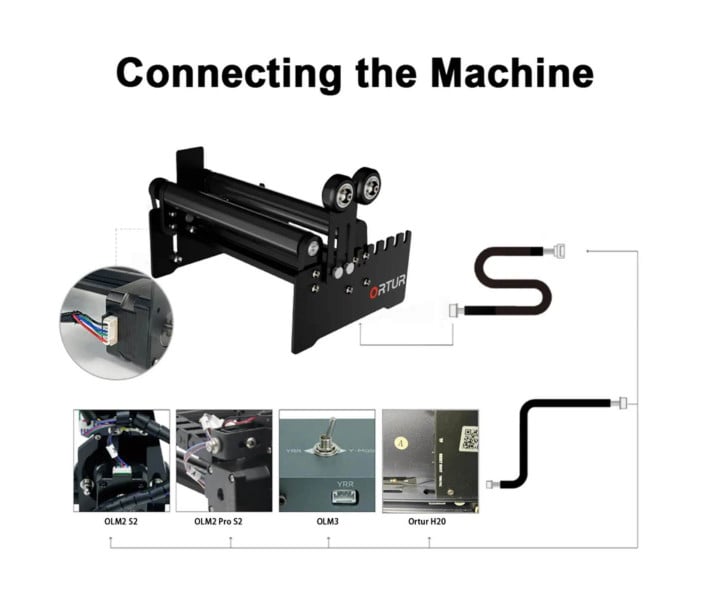 Ortur YRR 2.0 Rotary Roller for Cylinder Engraving