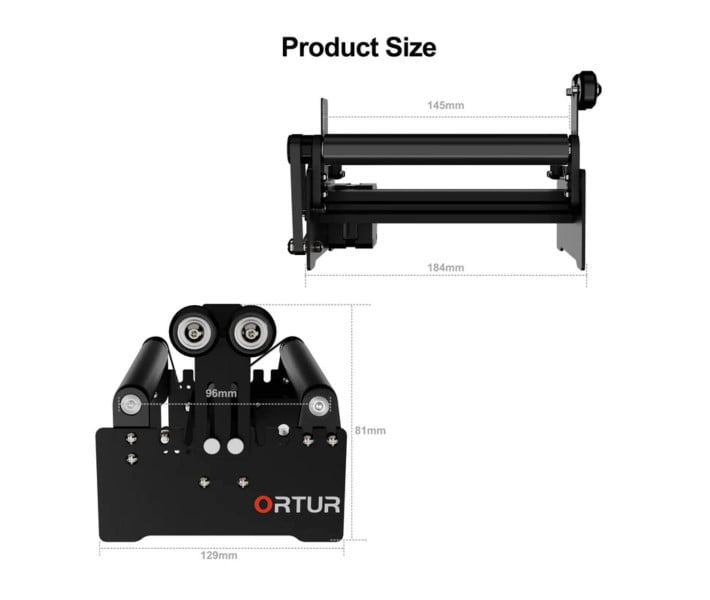 Ortur YRR 2.0 Rotary Roller for Cylinder Engraving