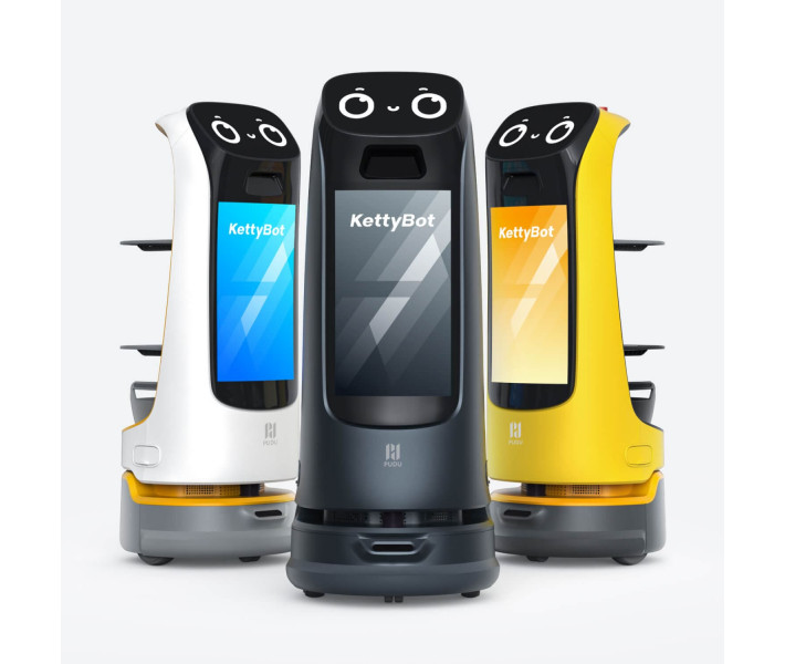 Робот-доставщик PUDU KettyBot Pro – рекламный сервисный робот