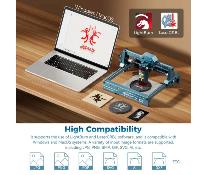 Портативний лазерний гравер Sculpfun C1 3W