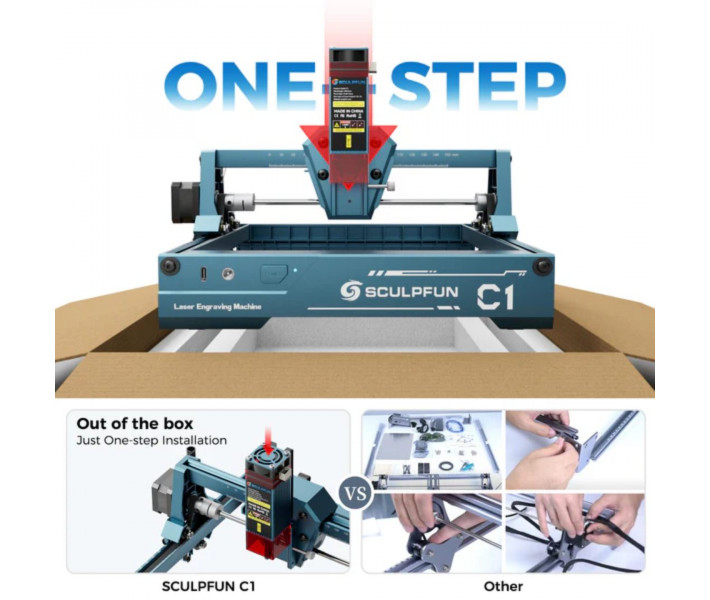 Портативний лазерний гравер Sculpfun C1 3W