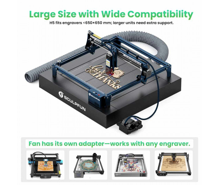 Платформа Sculpfun H5 Gen2 650x650 мм с вытяжной системой для лазерной резки