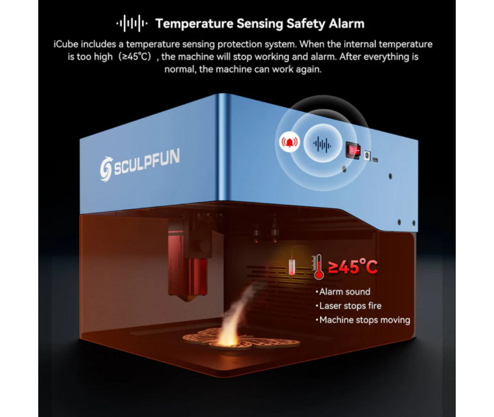 Портативний лазерний гравер Sculpfun iCube Pro 5W