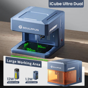 Лазерний гравер Sculpfun iCube Ultra Dual 12W IR1.2W