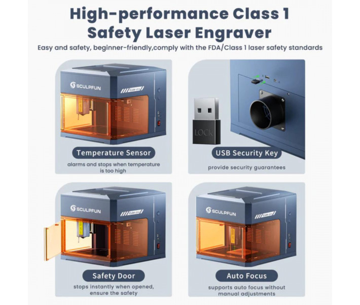 Лазерний гравер Sculpfun iCube Ultra Single Laser 12W