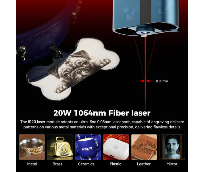 Sculpfun IR20 20W Fiber Laser Module Kit for Engraving