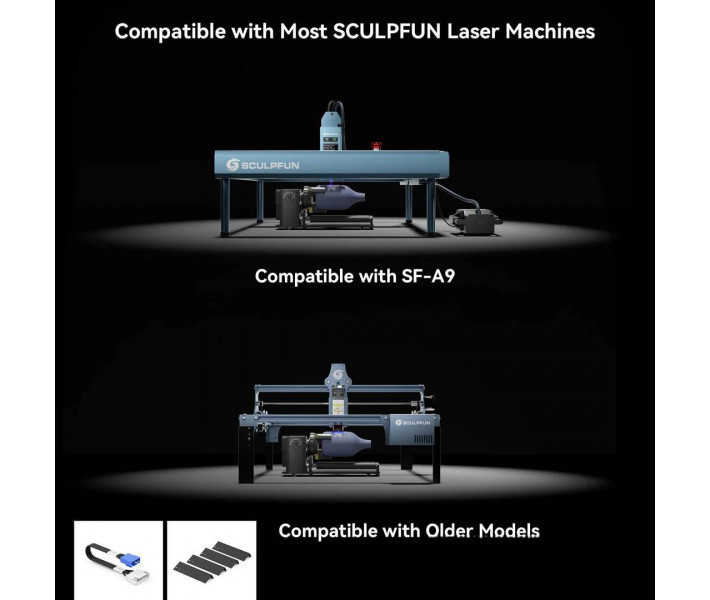 Поворотний ролик Sculpfun RA Pro Max Chuck для гравіювання