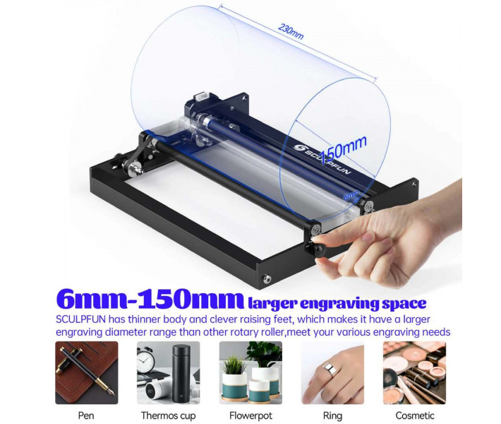 Лазерний поворотний валик Sculpfun Laser Rotary Roller