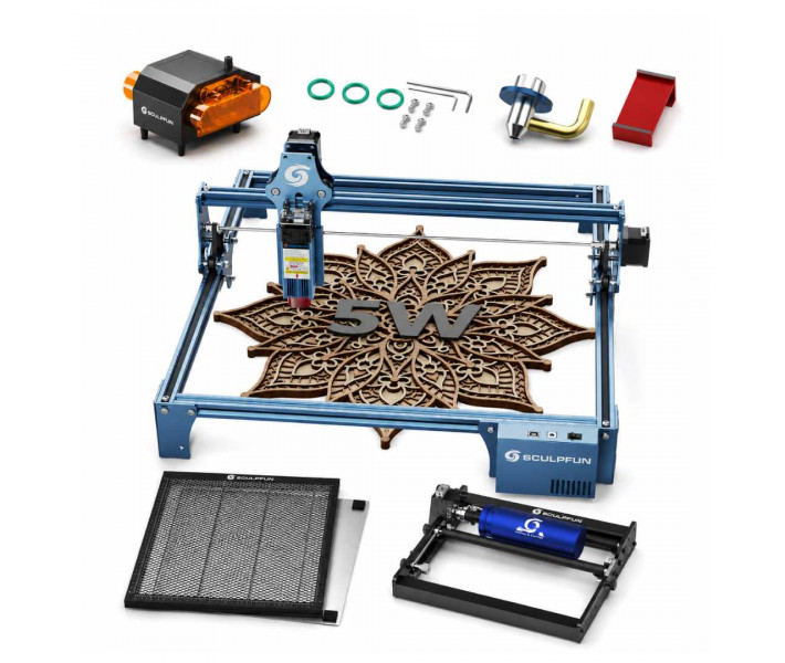 SCULPFUN S9 5.5W Laser Engraver | Deluxe Bundle