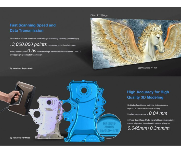 3D сканер SHINING 3D EinScan Pro HD Full Pack + EXModel 3 years