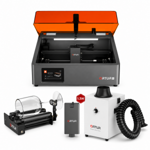 Лазерний гравер-різак ORTUR R2 Smart Dual Laser 20 Вт + 1.3 Вт IR | Повний набір