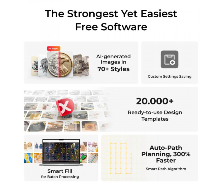 xTool P2S All-in-One Bundle – Комплект для лазерного гравіювання та різання