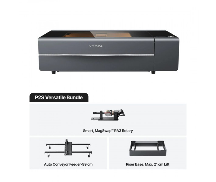  xTool P2S Versatile Bundle – Універсальний комплект для лазерного гравіювання та різання