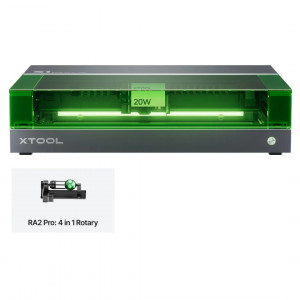 xTool S1 20W Rotary – Закритий діодний лазерний гравер-різак з ротором