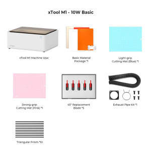 xTool M1 10W Basic Bundle – Настільний гібридний лазерно-лезовий різак