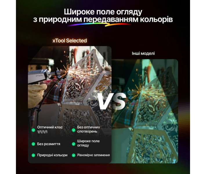 Маска для лазерного зварювання з автозатемненням xTool