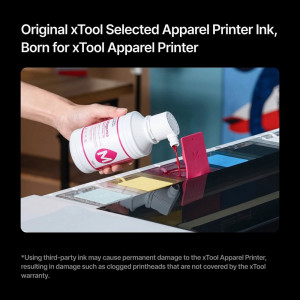 xTool Selected Apparel Printer Black Ink 500 ml