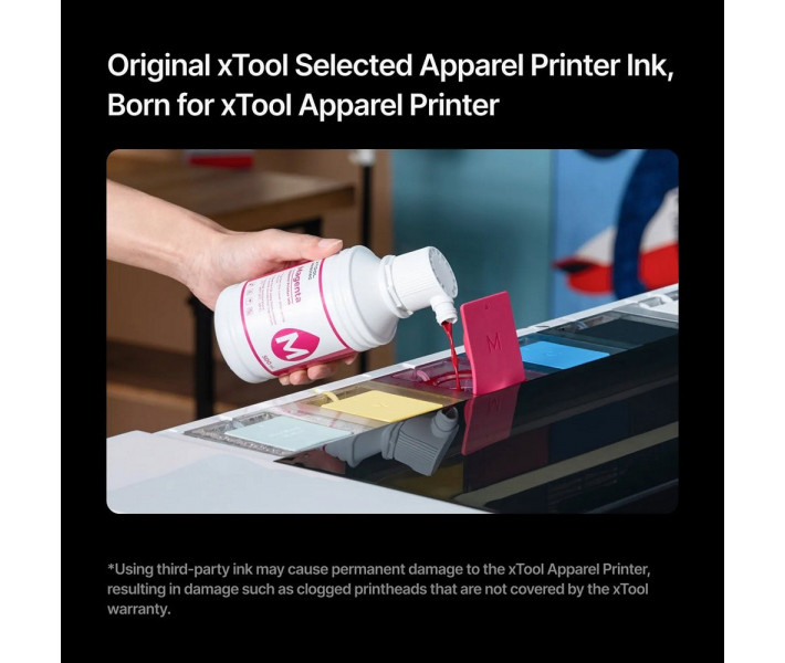 xTool Selected Apparel Printer Magenta Ink - чернила для принтера 500 мл