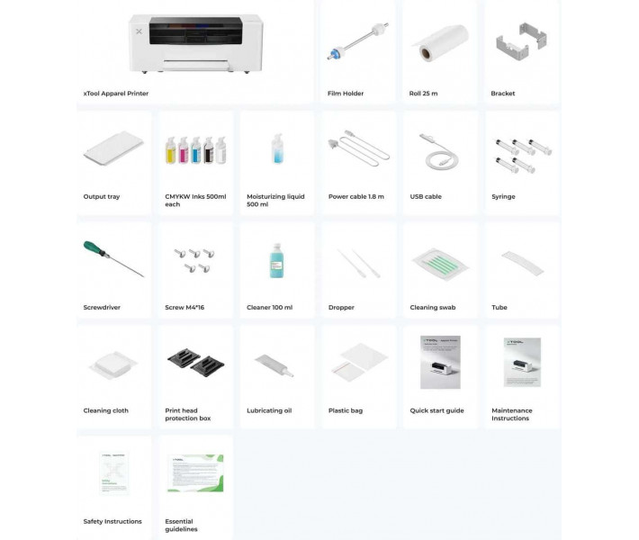 xTool Apparel Printer – Базовая Комплектация